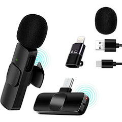 K8 Wireless Collar Microphone for Android & Type-C | Mic For Vlogging, YouTube & Live Streaming in Pakistan