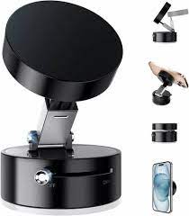 Vacuum Magnetic Suction Car Phone Holder – 360 Foldable & Adjustable Stand For Smartphones